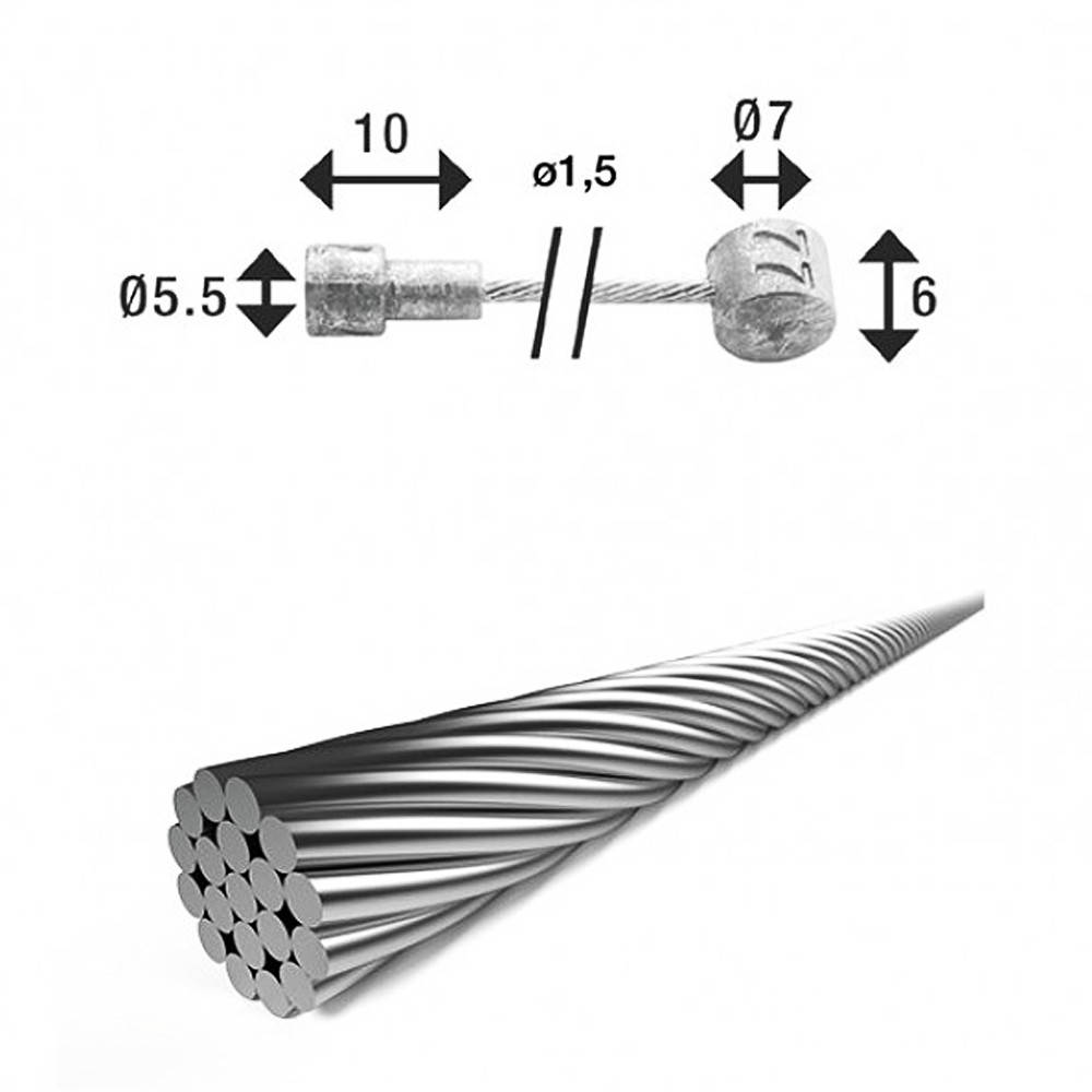 

Тросик тормозной для велосипеда XLC BR-X87, 2 350 мм, Ø 1.5мм