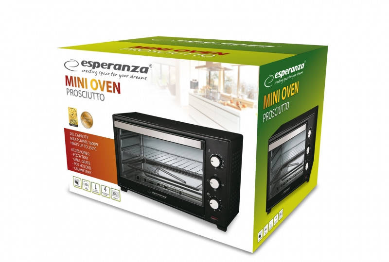 

Печь электрическая - духовка Esperanza EKO005 Prosciutto 20L