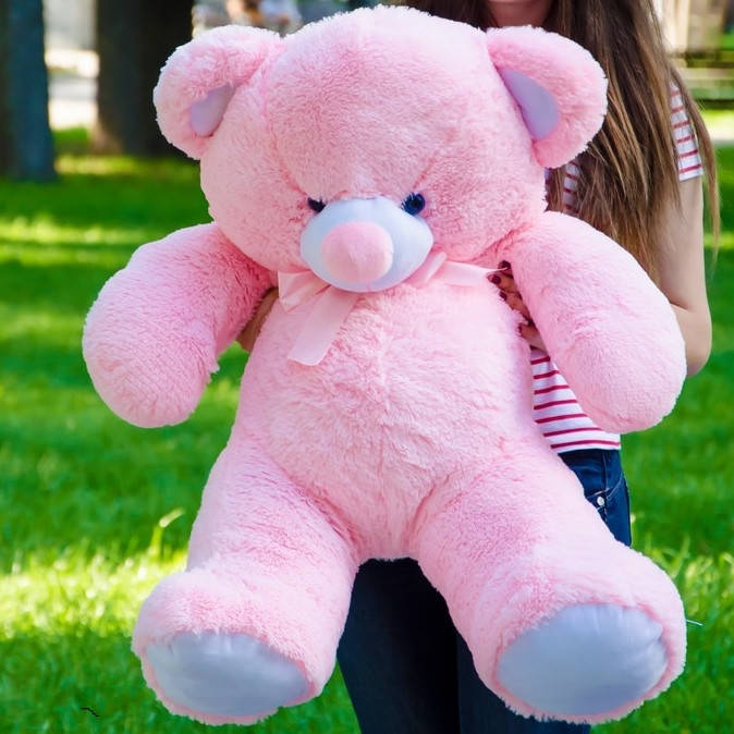 

Розовый Плюшевый медведь Томми 100см лучший подарок, Мягкая плюшевая игрушка, Персиковый