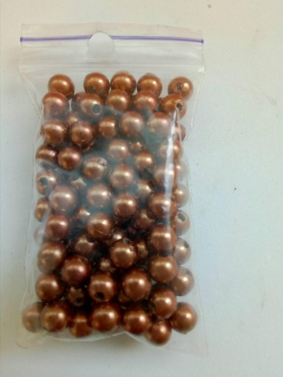 

Бусины перламутровые №6 12 г светлый коричневый