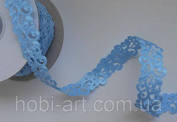 

Тасьма декоративна "в'юнчик" 20мм № 06 блакитна