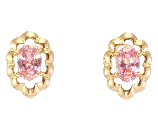 

Серьги Xuping Позолота 18K гвоздики (пусеты) "Розовые кристаллы в фигурном обрамлении"