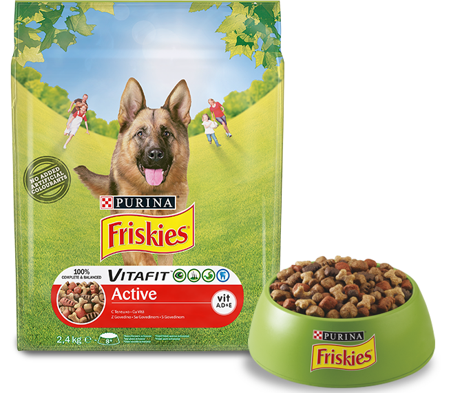 

Сухой корм для собак Friskies Active активных с говядиной 10 кг.
