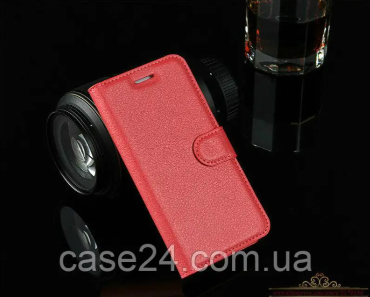 

Кожаный чехол книжка Lichee для Motorola G60 (на мото ж60) (9 цветов) красный