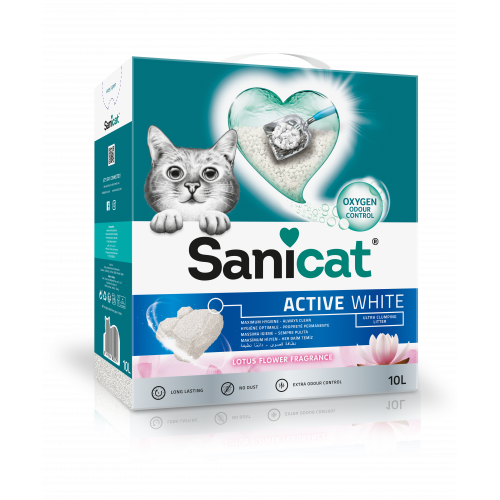 

Sanicat Active white lotus Комкующийся бентонитовый наполнитель 10л