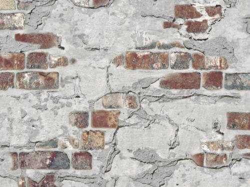 

Обои виниловые супермойка "Стена" для кухни, ванной, прихожей и др. помещений, серые 0,53*10м, Серый