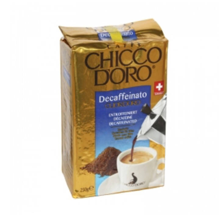 

Кофе молотый Chicco D'Oro Decaffeinato 250г без кофеина