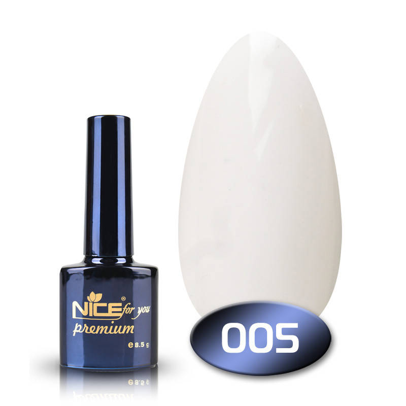 

Гель-лак Nice for you Premium 005 молочно-белый 8,5 мл