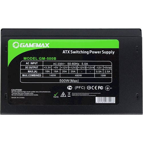

Блок питания GAMEMAX GM-500B 500W