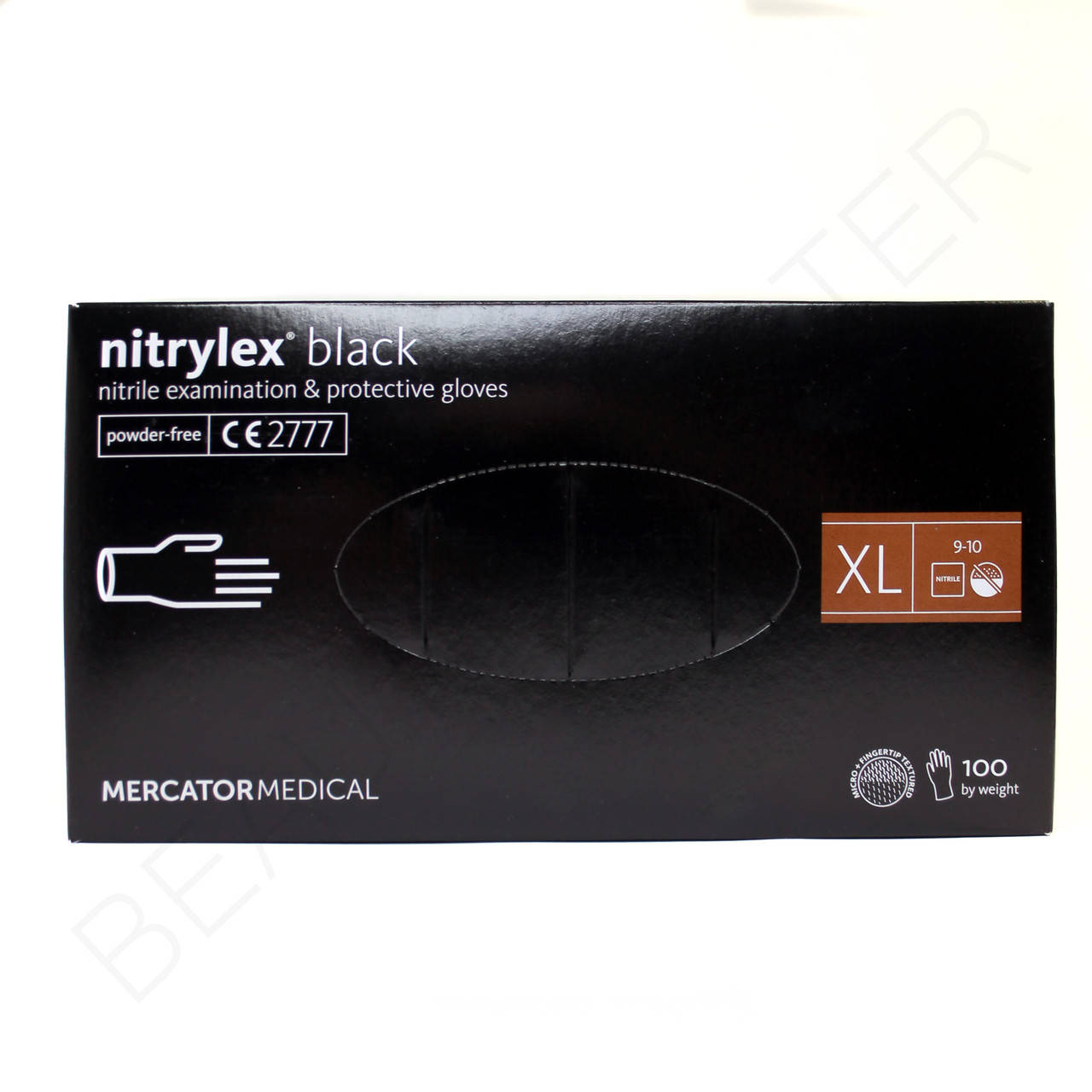 

Черные нитриловые перчатки Nitrylex® PF BLACK XL (9-10), Черный