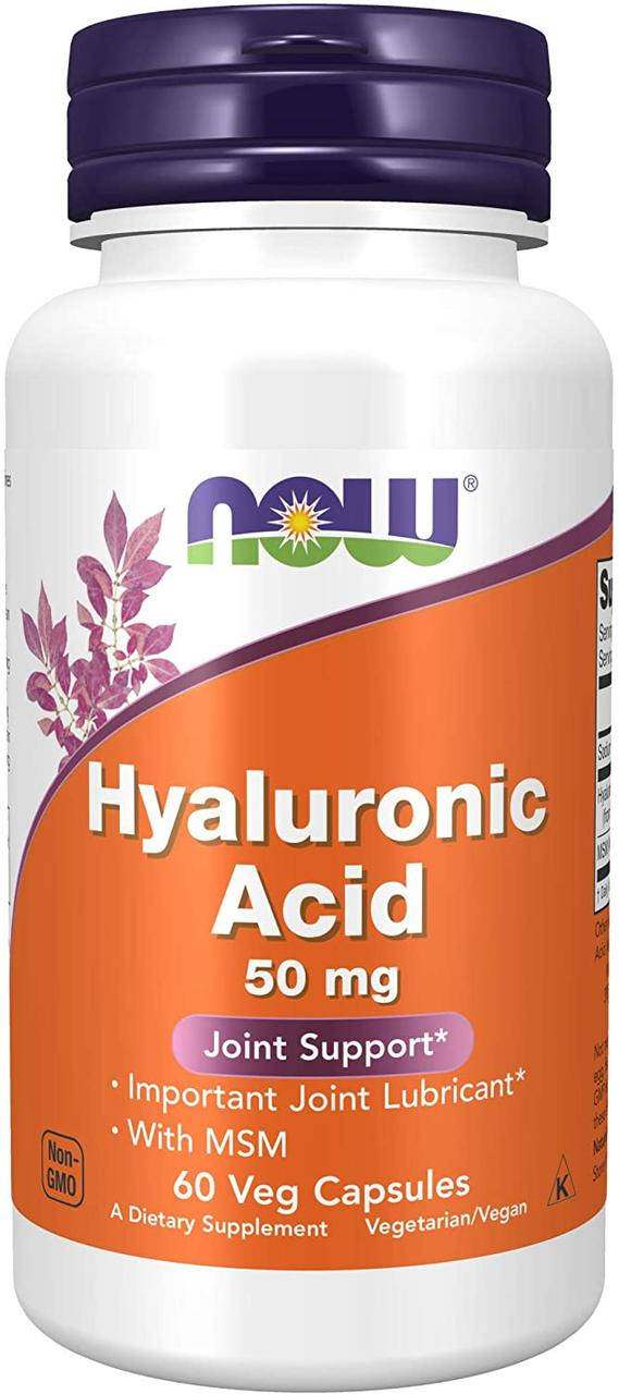 

Гиалуроновая кислота Now Foods Hyaluronic Acid 50mg 60 капсул