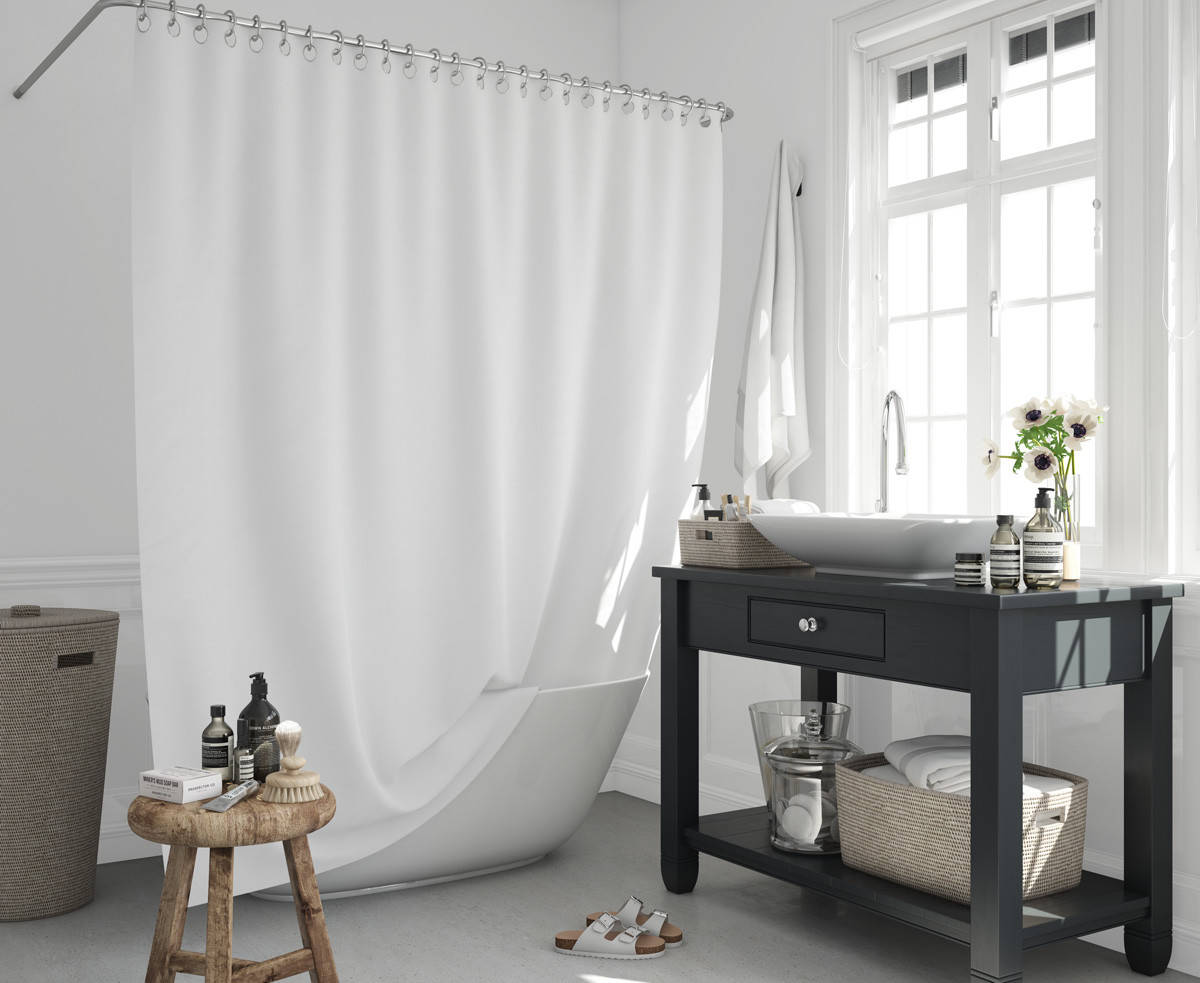 

Штора для ванной White Jackline Турция 180*200 см, Белый