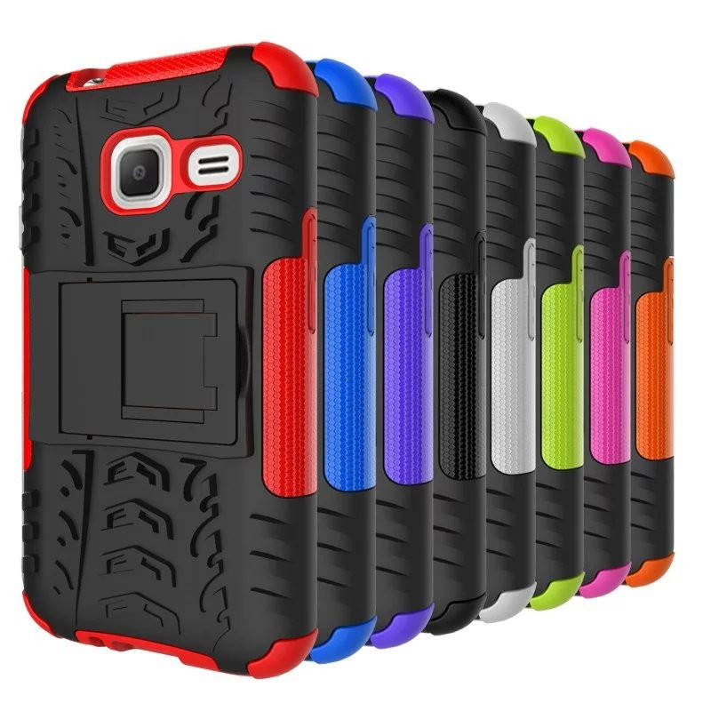 

PC + TPU чехол Armor для Samsung Galaxy J1 mini Duos SM-J105 (8 цветов) фиолетовый