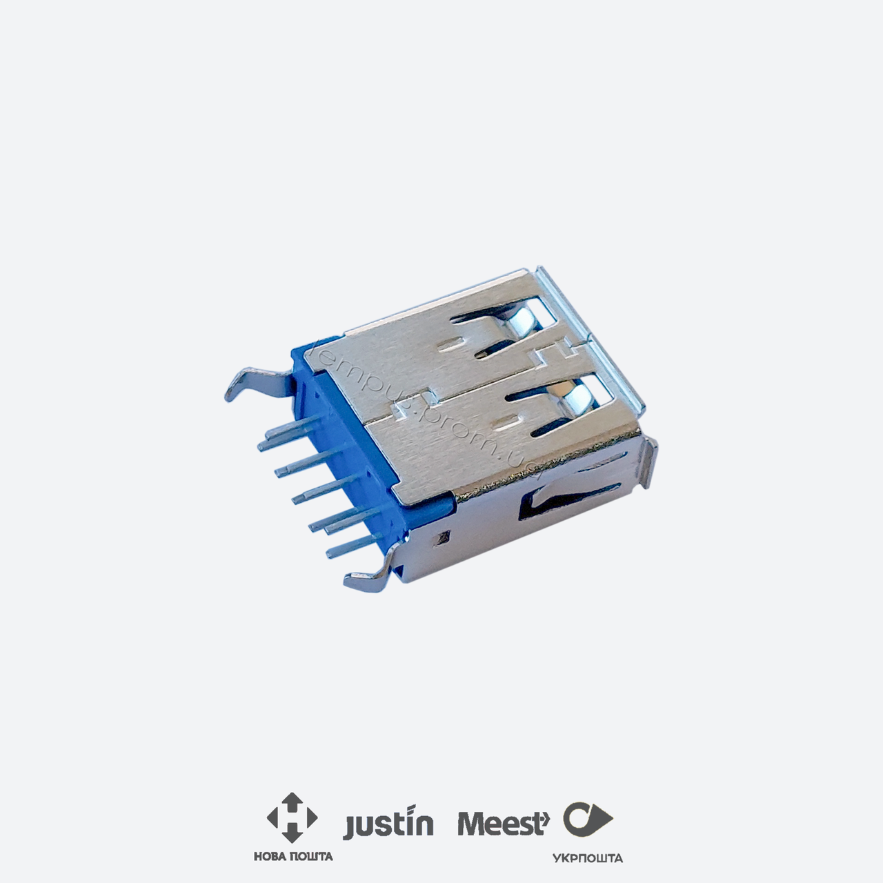 

Гнездо USB A-FD-180 на плату (прямое)