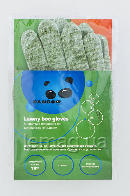

Panboo Подперчатки Бамбуковые Lawny boo, размер , пара, Зелёный