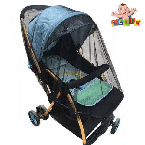

Универсальная москитная сетка Lelik на детскую коляску / Москитная сетка Lelik для прогулочной коляски, Черная, Черный