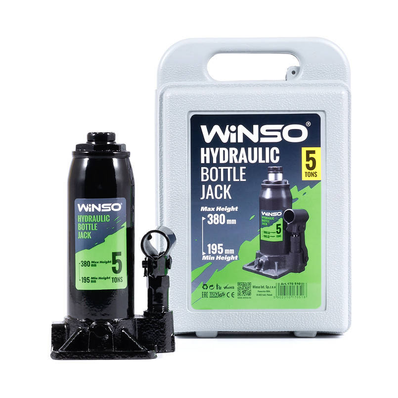 

Домкрат гидравлический Winso 5т пластиковый кейс