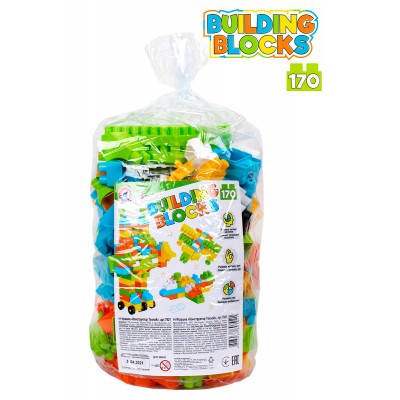 

КОНСТРУКТОР BUILDING BLOCKS 170 ДЕТАЛЕЙ В ПАКЕТЕ. ТЕХНОК 7921, Розовый