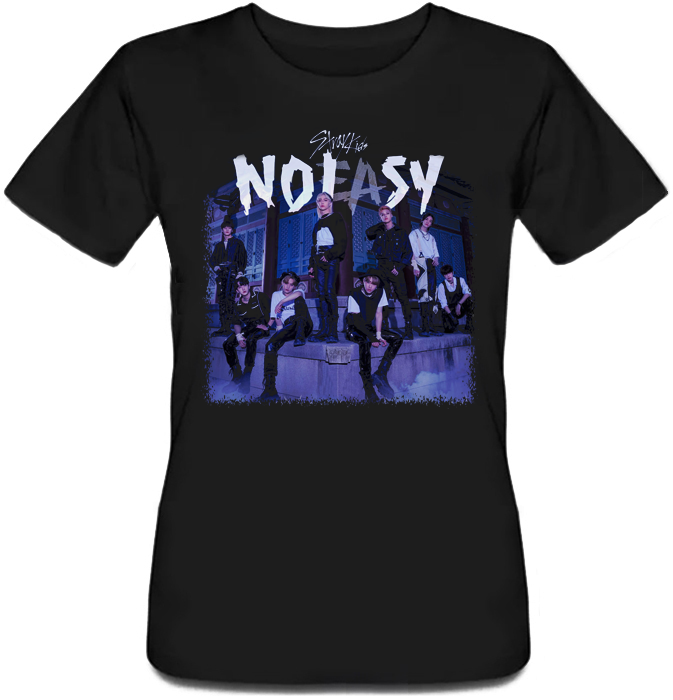 

Женская футболка Stray Kids - Noeasy (чёрная) S, Черный