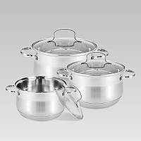 

Набор посуды Maestro 6 предметов стеклянная крышка Basic MR-3512-6L