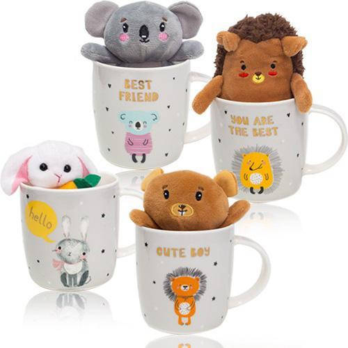 

Чашка кружка для чая кофе фарфоровая Мягкая игрушка 400мл СНТ SNT ST-040-01-103 1шт .