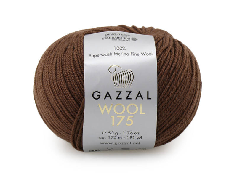 

Gazzal Wool 175, Темно-коричневый №309