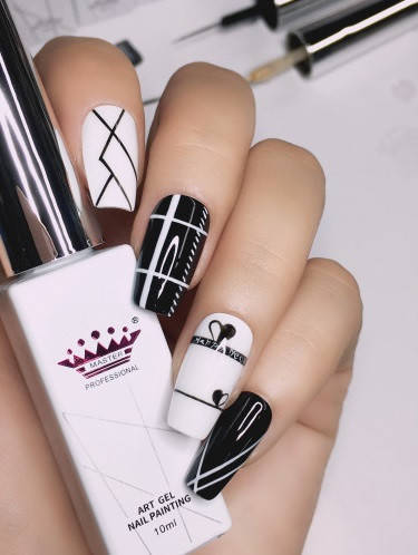 

MP Art Gel с тонкой кистью, Черный
