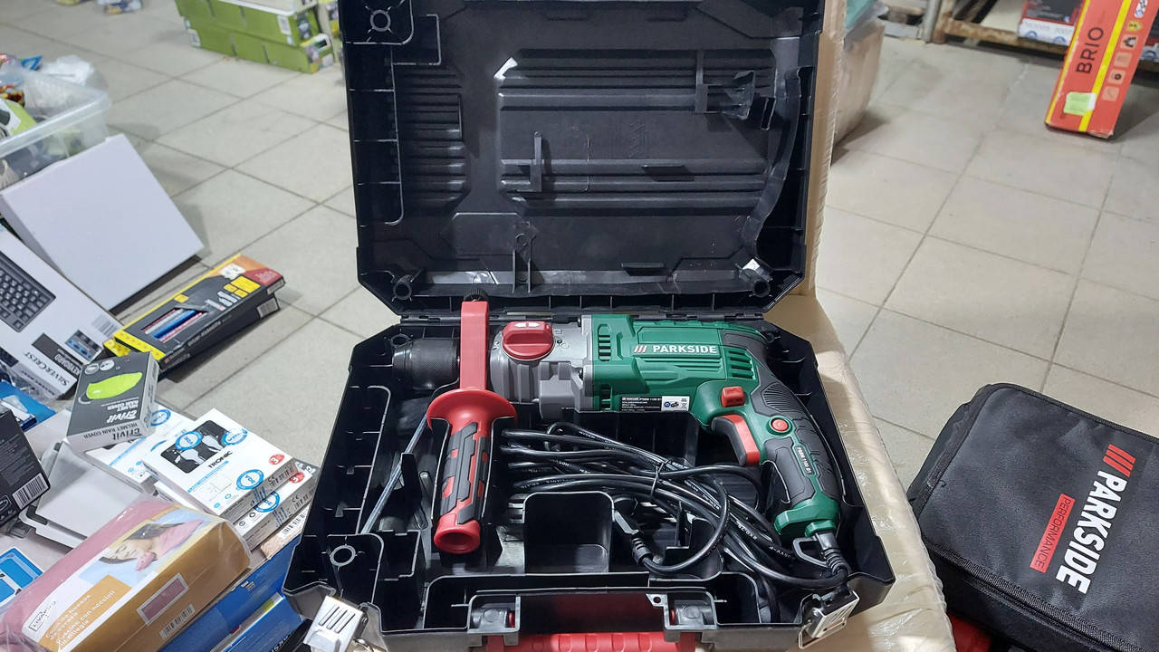 

Ударная дрель двухскоростной перфоратор Parkside PSBM 1100 B1