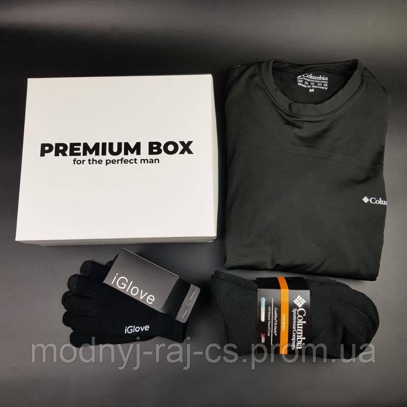 

Термобелье Columbia 4 пары термоносков сенсорные перчатки iGlove Премиум бокс, Черный