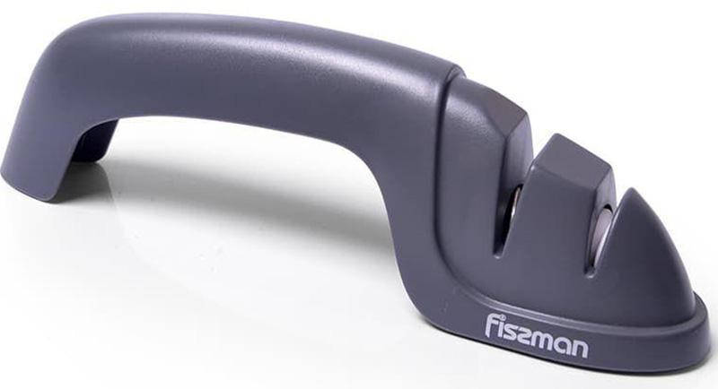 

Точила Fissman Black 19.5x4.5x6см для ножів двокрокової заточки, чорний