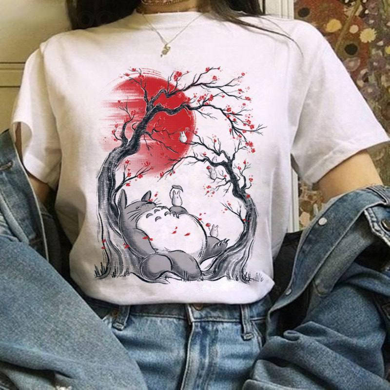 

Футболка ANIME белая женская с принтом в японском стиле, Белый