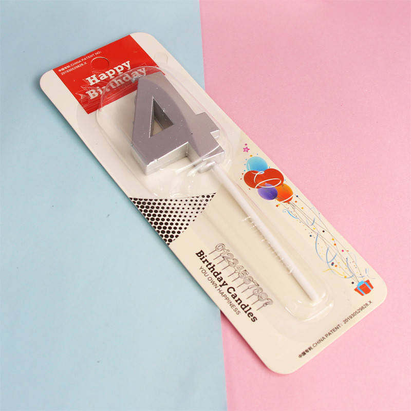 

Свеча в торт серебро 4