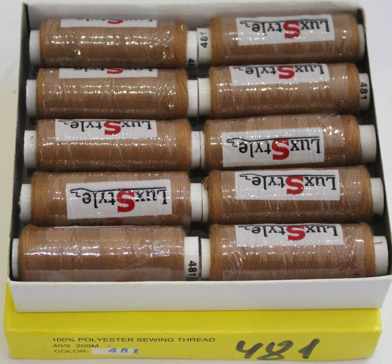 

Нитки швейные LuxStyle 40/2-200м (100% полиэстeр) №481, Разные цвета