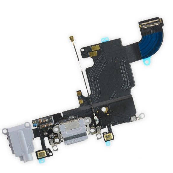 

Шлейф для iPhone 6S + разъем зарядки + разъем гарнитуры + микрофон (серый)