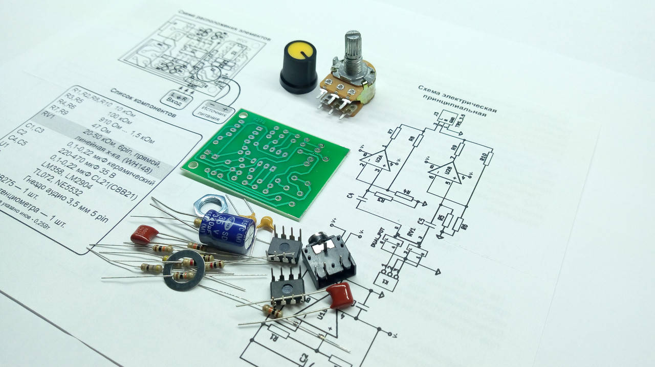 

КИТ, набор усилитель для наушников, на TL072 или NE5532. K275