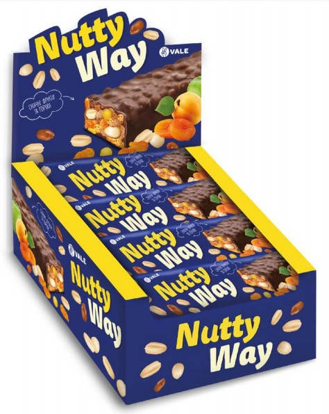

Батончик мюсли с фруктами Nutty Way 40 г 20 шт/уп 200 шт/ящ