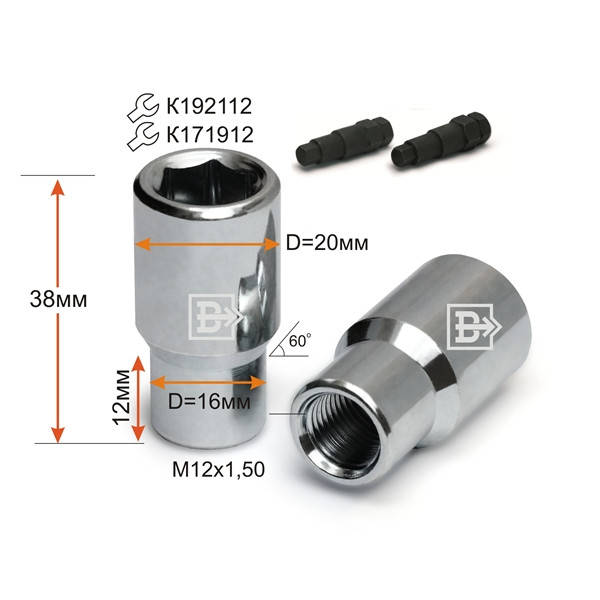 

Гайка DHEC20A38 Z M12X1,50