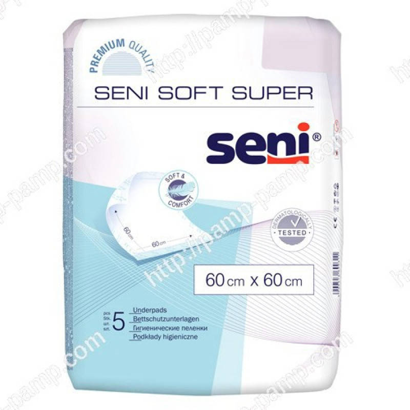 

Пеленки для взрослых Seni Soft Super 60x60 см 5 шт