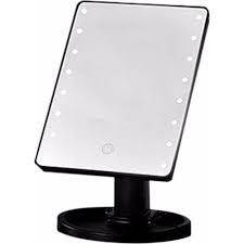 

Настольное зеркало для макияжа с LED подсветкой 22 светодиода Black Черное, Черный