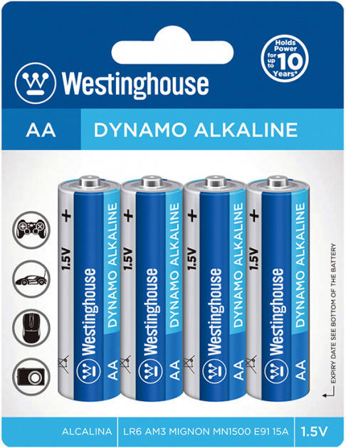

Батарейка Westinghouse Dynamo Alkaline AA (4шт)