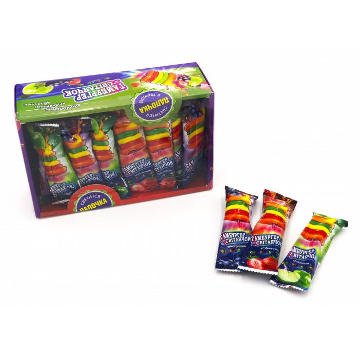 

Леденц с неоновой палочкой Люмик в уп.30 шт. микс.