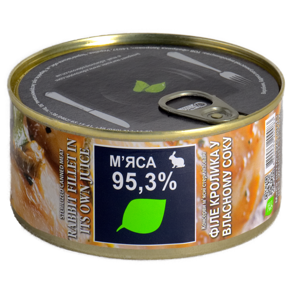 

Филе кролика в собственном соку Zdorovo 325 г