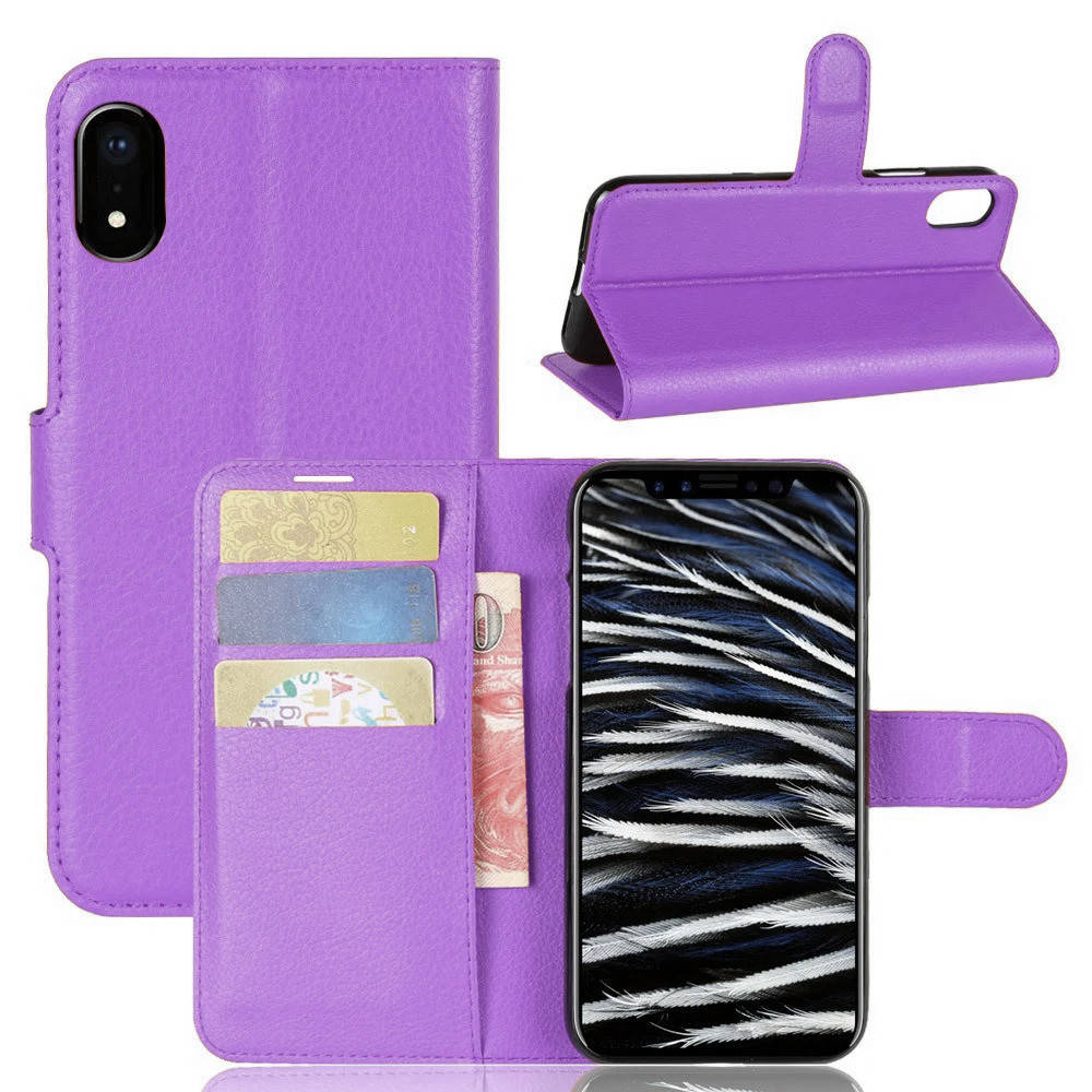 

Чехол-книжка Litchie Wallet для Apple iPhone XR Violet, Фиолетовый