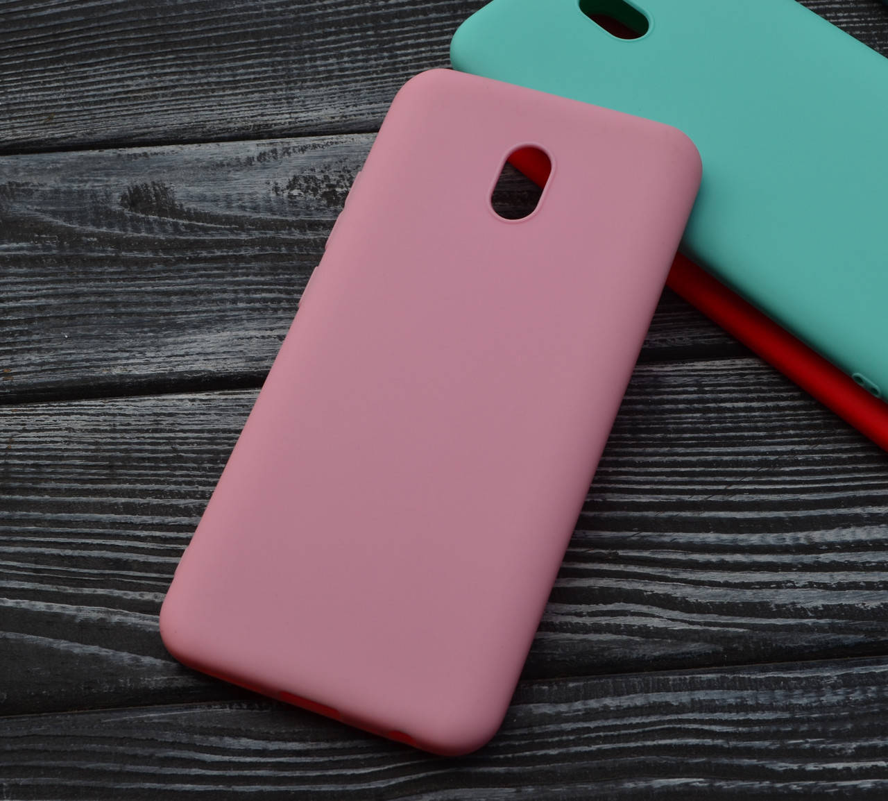 

Матовый силиконовый чехол для Xiaomi Redmi 8A Розовый