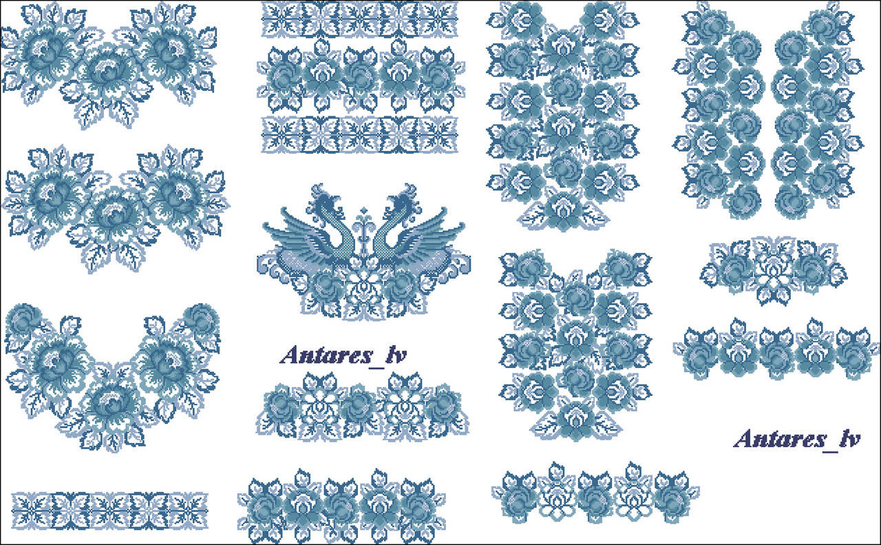 

Вишиванка жіноча. Схема PDF, xsd, dst, pes, jef, hus