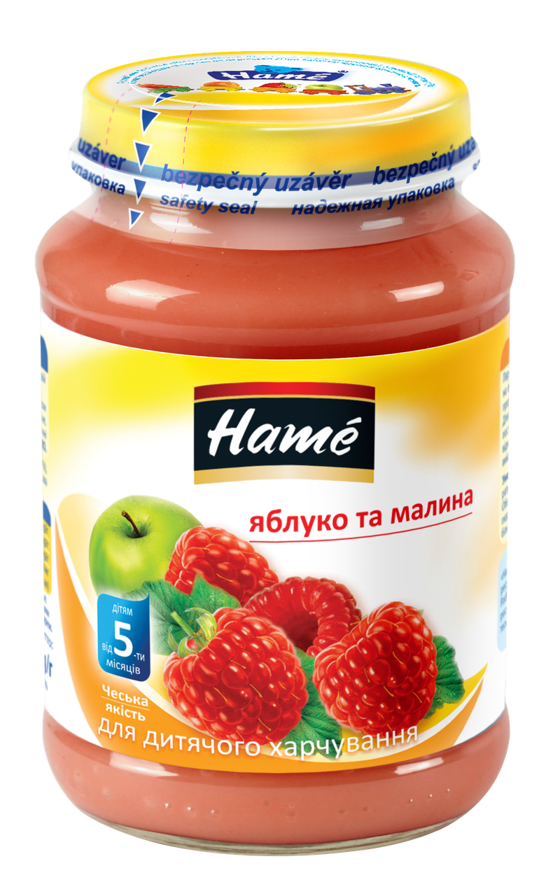 

Пюре фруктовое яблоко и малина Hame, 190г