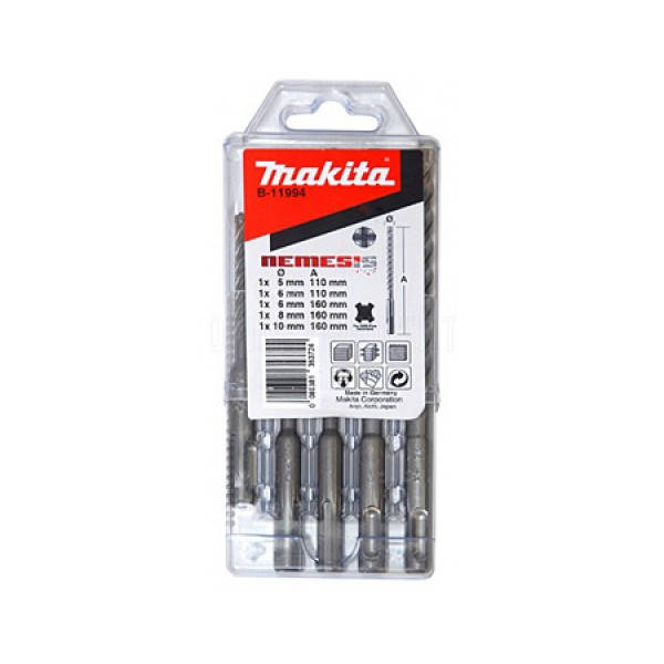 

Набір бурів Makita SDS-Plus Nemesis B-11994 (5-10 мм, 5 шт.)