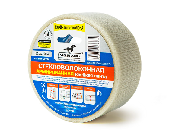

Скотч армир. стекловолок. 25мм*20м Mustang. Скотч армированный стекловолокном [INRUC0006250020000], прозрачный