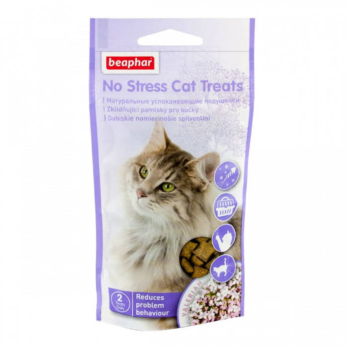 

Beaphar No Stress Cat Treats - подушечки для снятия стресса у кошек - 35 гр