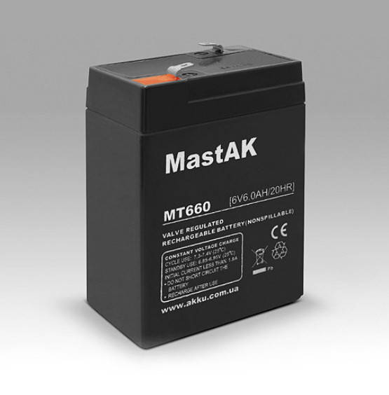 

Аккумулятор MastAK MT660 6В 6Ah